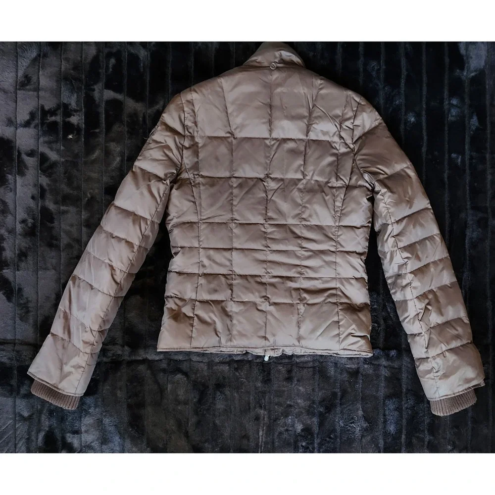 Vintage Y2K Abercrombie And Fitch Women's Puffer Jacket Fur Lined Size L NO HOOD